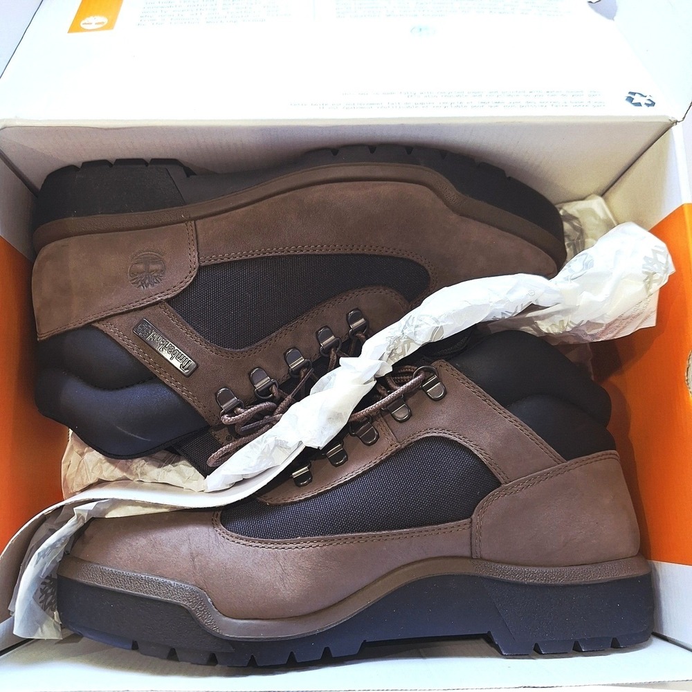 Timberland Men's 6" Waterproof Field Boots - Dark Brown‎ Nubuck - Size 10.5